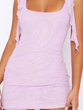 White fox Lavender Mini Dress